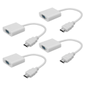 Miniatyrbillede 1 af 8: 4 stk. HDMI han til VGA hun adapterkabel 1080P video high definition bærbar konverter