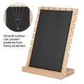 Miniatyrbillede 7 af 8: Træ Halskæde Armbånd Vedhæng Smykker Organizer Display Holder Stand Rack (sort)