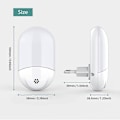Miniatyrbillede 4 af 5: Automatisk Plug-and-Play Natlampe til Børn med Tusmørkesensor, Energibesparende 0,7W Natlampe til Stikkontakt til Børneværelse, Stue, Garage, Varm Hvid