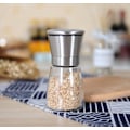 Miniatyrbilde 5 av 5: Salt- og pepperkvernsett i rustfritt stål - Justerbar grovhet - Glass krydderbeholdere