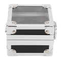Miniatyrbillede 5 af 8: Sømborebits Opbevaringsboks 25 huller Gennemsigtig Clamshell Lock Design Støvtæt sømborebits Desktop Container Sort