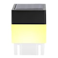 Miniatyrbild 2 av 8: Solcellsladdad LED-kvadrat Varmvitt ljus för trädgårdsstaket Utomhusdekoration