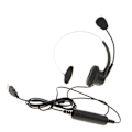 Miniatyrbilde 2 av 5: 4 x Call Center Monaural USB-plugg Headset Hodetelefoner med Mikrofon for Datamaskin