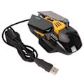Miniatyrbillede 2 af 8: Kablet mus ergonomisk RGB baggrundsbelyst justerbar DPI 7 programmerbare knapper gaming mus til gaming kontor studie sort