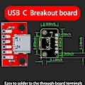 Miniatyrbillede 5 af 5: 5 STK./Lot USB Type-C Breakout Board Seriel Basic Breakout Hun-stik Type PCB Konverter Board-B13