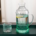 Pikkukuva 5 / 8: Vintage-yöpöytävesi, sopiva juomalasi, elegantti kannu ja muki talouteen, 1100 ml, vihreä