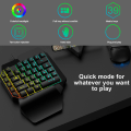 Miniatyrbillede 7 af 8: Enhånds Tastatur til PUBG Computer Mekanisk Gaming Tilbehør med Iøjnefaldende Belysning