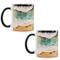 Miniatyrbilde 1 av 4: 2 stk. Ocean Shoreline-krus, Ocean Shoreline-krus, keramiske krus