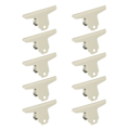Miniatyrbillede 6 af 8: 10 stk. hængselclips Store metalhængslede bindeclips til papirdokumentnotesortering og organisering Beige