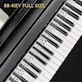 Miniatyrbilde 3 av 4: Avtakbare 88 Tangenter Piano Keyboard Notelapper Gjenbrukbare Silikon Piano Noter Guide Klistremerker -JRZD Fargerik