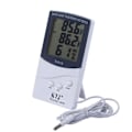 Miniatyrbillede 2 af 2: Digitalt termometer med to sensorer til indendørs og udendørs brug, perfekt til vinter. Viser - Temperatur