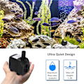 Miniatyrbillede 4 af 5: Ultra Stille 30W Nedsænkbar Springvandspumpe - 2000L/h, Dyser til Akvarium, Fiskedam, Dam, Hydroponik