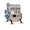 Miniatyrbild 5 av 5: Högkvalitativ Mini Inline Fyra/Åtta-Cylindrig Motormodell Kit Leksaker för Vuxna fyra-cylindrig