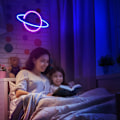 Miniatyrbild 3 av 4: 3 st Neonlogotyp för väggdekoration, LED-neon för sovrum, USB eller batteridriven belysning rymdelement Alien Planet Rocket Barn, tonåringar pojke
