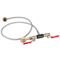 Miniatyrbilde 8 av 8: 36in Soda Slange Adapter Kit Dobbel Ventil med Soda Gold ASA G5/8-14 CO2 Sylinder Påfyllingsadapter
