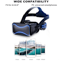 Pikkukuva 3 / 8: VR-kuulokkeet kaukosäätimellä 3D-lasit Virtuaalitodellisuuskuulokkeet VR-peleihin ja 3D-elokuviin