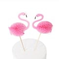 Miniatyrbillede 4 af 5: 24 Stykker Flamingo Cupcake Kage Toppers Kagedekoration til Luau Hawaii Fødselsdag