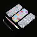 Miniatyrbilde 3 av 8: Neglekunst DIY Rhinestone Manikyrverktøy Flat Pointed Base Mini Beads Dekorasjon Set5Pcs