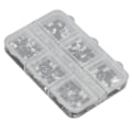 Miniatyrbillede 4 af 8: 2 æske flad ryg Rhinestones 6 Grid DIY Fashionable firkantede rektangulære nail Art Rhinestones