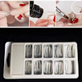 Pikkukuva 2 / 8: 3 kpl 15 ml kynsienpidennysgeeli tekokynsillä Nail Reconstruction Kit Nail Art Tool Set