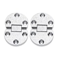 Miniatyrbillede 1 af 8: 2 stk Zinklegering Selvbærende Foldebord Hængsler Hjemmeklap Borde Møbler Oval Hardware