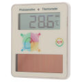 Miniatyrbild 4 av 8: Soldriven termometer LCD-skärm Temperaturdisplay Dubbel enhet vidvinkel för hem inomhus utomhus