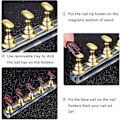Miniatyrbild 3 av 5: Akryl nageldisplay set - Fingertoppsträningsställ för DIY falska naglar konst (2 st)