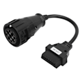 Miniatyrbild 7 av 8: OBD2-adapter 12-polig MAN till 16-polig lastbilsdiagnostik förlängningskabel ersättning för DELPHI