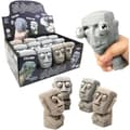 Påskön Moai Staty Klämleksak, Stressreducerande Fidgetleksak med Poppande Ögon, Stendesign (3)