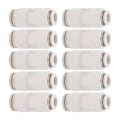 Miniatyrbillede 3 af 8: 10 stk lige reducerende konnektor Quick Release pnuematisk luftslangereduktion Rørfittings WhitePG6-4