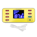 Miniatyrbillede 7 af 8: 8 Port Ladestation 40W Hurtigopladning Multi Port USB Hub Oplader med LCD Digital Display 100‑240V EU-stik