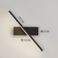 Miniatyrbillede 8 af 8: Soverom roterende vegglampe jern skall høy temperatur baking overflate anti korrosjon nattbordlampe for hjem hvitt lys svart