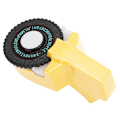 Miniatyrbillede 6 af 8: Mini manuel tape maker dekorativ farvet ABS 3D prægningsbånd 9mm til håndbogGul