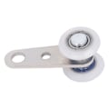 Miniatyrbilde 4 av 8: 10 stk remskive i rustfritt stål og nylon med 2 nylonhjul 19 mm diameter 44 mm lengde for skyvedør