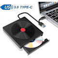 Pikkukuva 1 / 5: Ulkoinen DVD-asema, kannettava USB 3.0 ja Type C -poltin CD/VCD/DVD/CD-ROM-kortinlukija USB DVD-asema Windows- ja Mac IOS -pöytätietokoneille