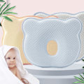 Miniatyrbild 5 av 8: Baby Shaping Pillow förhindrar platt huvud björnform minnesskum fukttransporterande 3D amningskudde blå