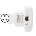 Miniatyrbild 5 av 8: WiFi-räckviddsförlängare, höghastighetsstabil plug and play, bärbar liten WiFi-signalförstärkare 100-240VUK-kontakt