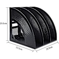 Miniatyrbillede 2 af 5: Skrivebordsfilorganiser Filholder Tredobbelt Robust Skrivebordsdokument Kabinet Rack Plastikrammer
