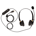 Miniatyrbillede 1 af 8: USB Business Headset ENC Støjreduktion Binaural Kablet Kontor Hovedtelefon med Højttaler Lydstyrke Justering Mikrofon Mute