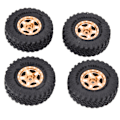 Miniatyrbilde 5 av 8: 4 stk For Scx24 dekk - Slitesterke, praktiske, stabile, utskiftbare RC-biltilbehør for AXI00001 for AXI00002 for 1/24 skala modell - Mørk gylden