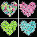 Miniatyrbilde 4 av 4: 100 stk. Stjerner som lyser i mørket, selvlysende fluorescerende plastikk veggklistremerker, full farge, 3 cm, roserød