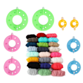 Pikkukuva 4 / 8: Pompom-valmistussarjat Fluff Ball Weaver DIY 24 väriä villalanka neulonta käsityölahjat