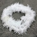 Miniatyrbilde 4 av 4: 5 stk 2m Juletre Hvit Fjær Garland Fluffy Boa, Striper Hvite Fjær Boa'er For Juletre Dekor Innendørs Eller Utendørs