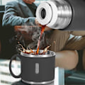 Miniatyrbild 3 av 5: Vakuumisolerad flaska 500ml/17.6oz Termosflaska i rostfritt stål med mugg för kaffe te varm dryck och kall dryck (Röd)