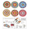 Pikkukuva 4 / 5: Luovat imukykyiset 3D Mandala lasinaluset miehille naisille hauskoja syntymäpäivälahjoja sisustus tyyli 1