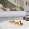 Miniatyrbillede 2 af 5: Amber Geometrisk Serviet Holder - Stilful Køkken Papir Stativ