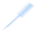 Miniatyrbilde 4 av 8: Dobbeltsidig Wide Fine Tooth Highlighting Comb Profesjonell stykke Strip Dyed Hair Comb Blue