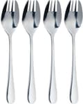 Stainless Steel Buffet Fork Spoon Set, 4-Piece, Mirror Polished Finish, Silver
