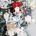 Miniatyrbild 5 av 5: Julgranspynt Tomtar, Svenska Tomteprydnader, Fyllda Tomtar för Juldekoration, Skandinavisk Jultomte Julgranshänge, Chris