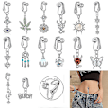 Miniatyrbilde 2 av 5: Falsk Clip-On Navel Ring E